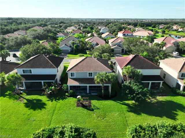 Aerial view of residential area