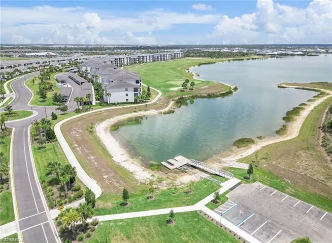 Bird's eye view of a large body of water