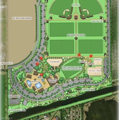 Site Plan. Illustrating the property's recreational and communal facilities