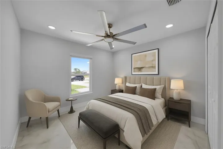 Bedroom with virtual staging