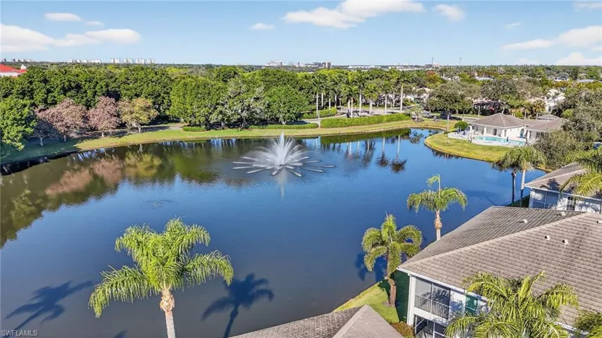 Drone / aerial view of the lake and trees