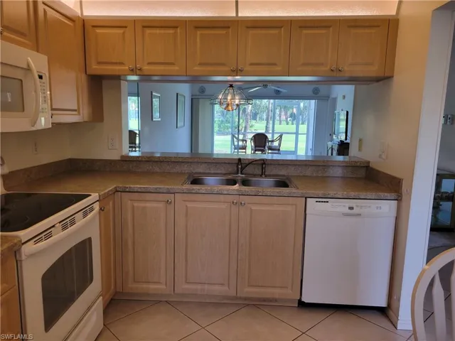 See the golf course from the kitchen