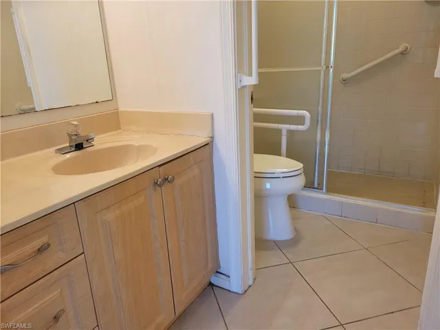 Walk-in shower, new toilet