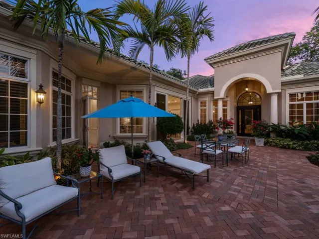 Courtyard at dusk