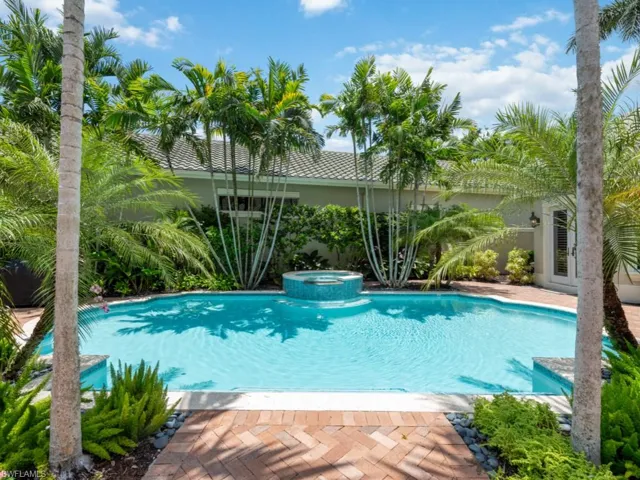 Courtyard pool and spa
