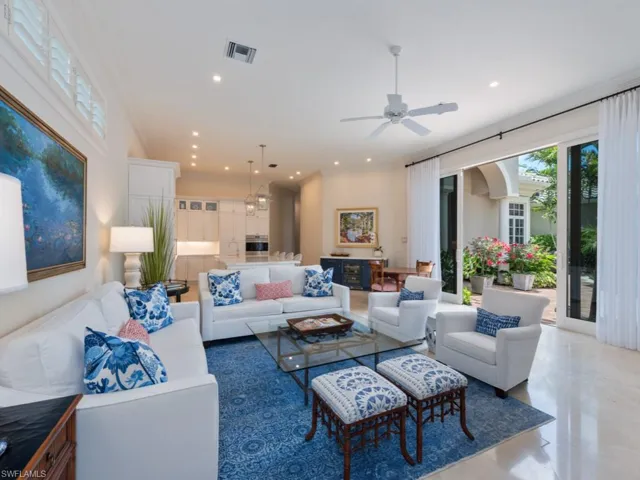 Great Room opens to courtyard