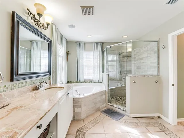 Updated tub surround and shower