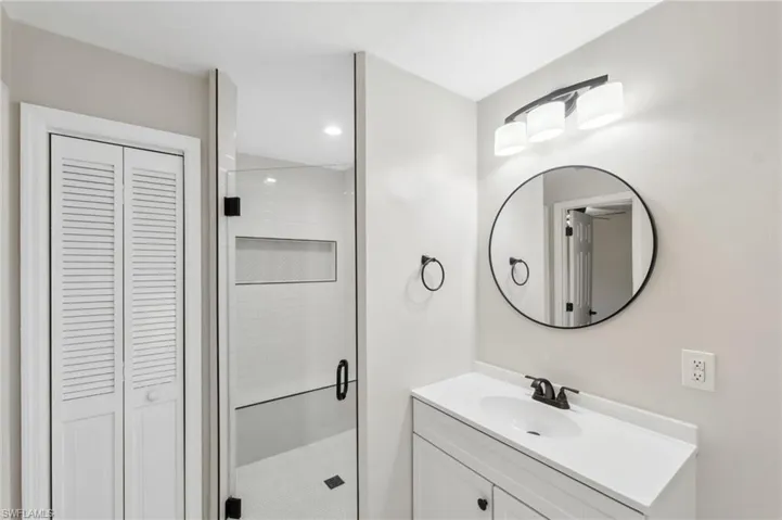 Primary Bathroom with Shower and Linen CLoset