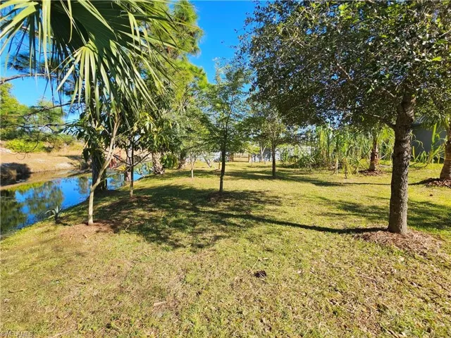View of yard featuring a water view
