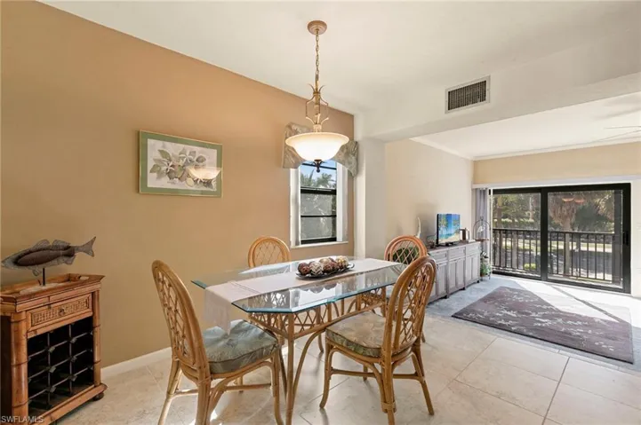 Dining opens up to the living area