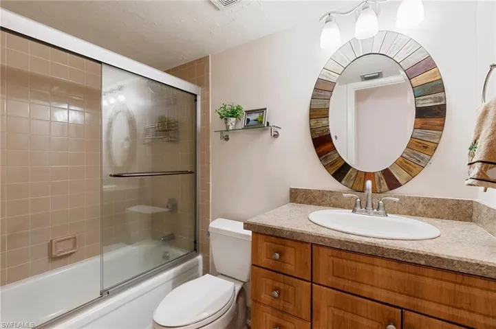 Tub/shower combo, updated vanity.