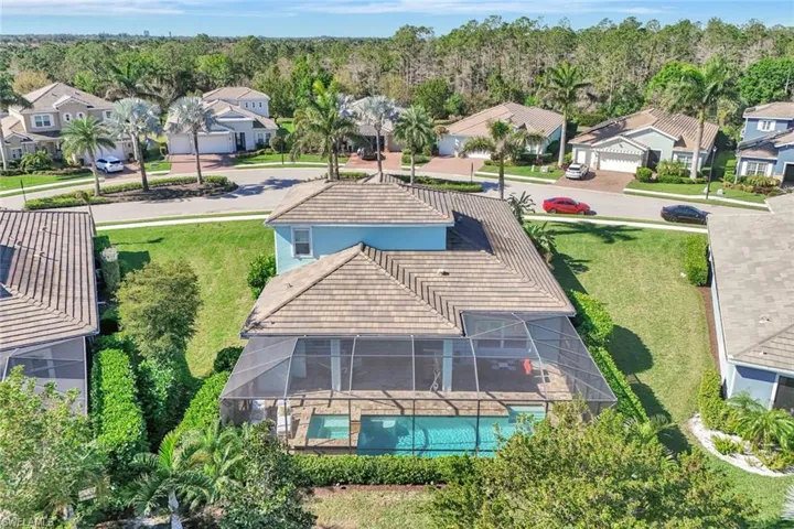 Bird's eye view with a residential view