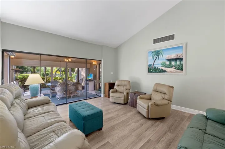 Living room overlooking your Sunroom