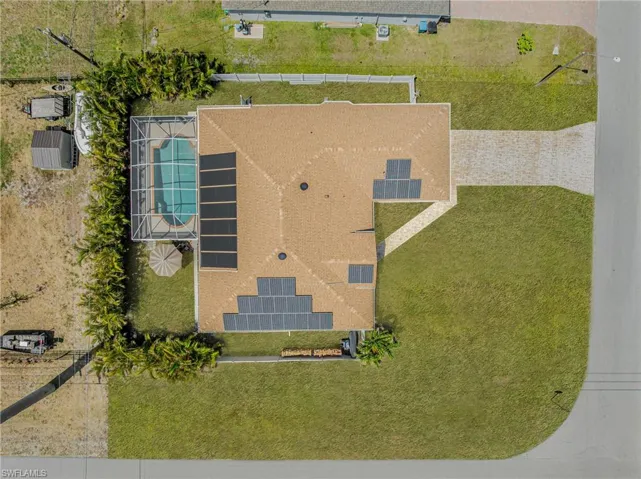 Birds eye view of property