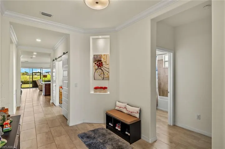 Foyer with Volume Ceilings