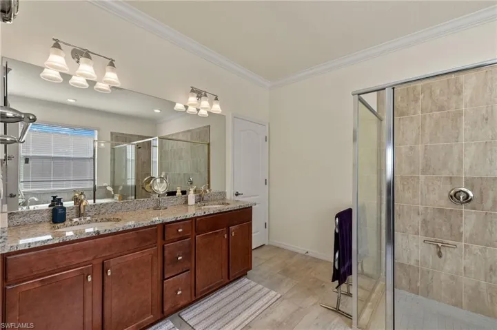 Primary Bathroom complete with Walk-In Shower and Soaking Tub