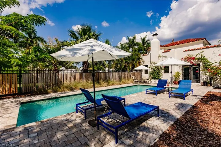 View of pool featuring a patio area