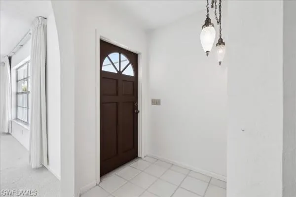 View of tiled entryway