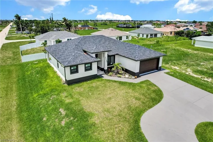 Aerial view of residential area