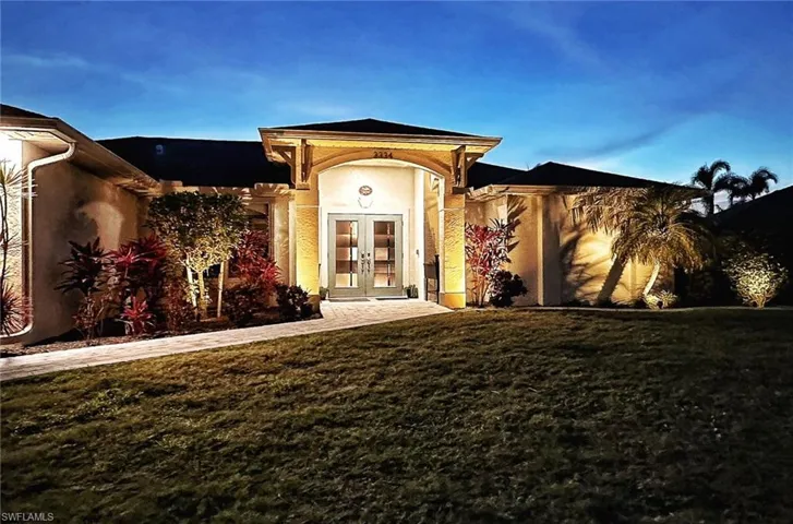 Magical evening View of front of home