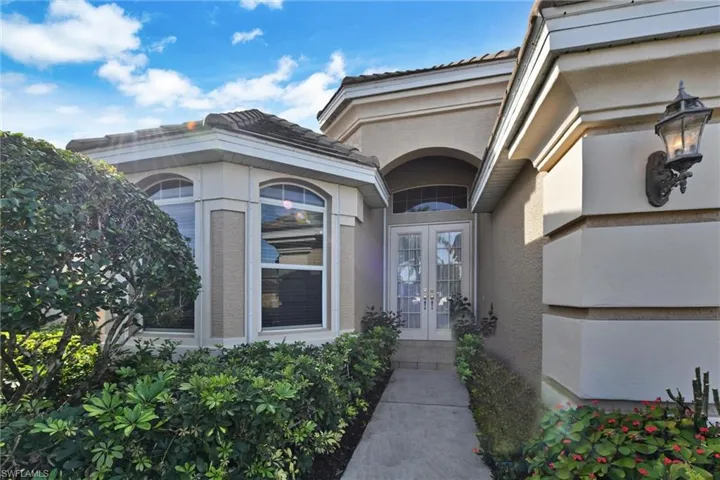 View of exterior entry with french doors