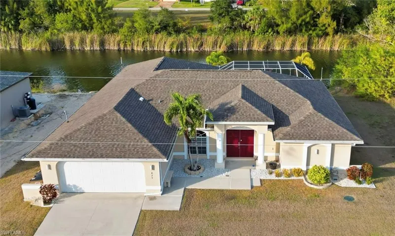 View from above of property featuring a large body of water
