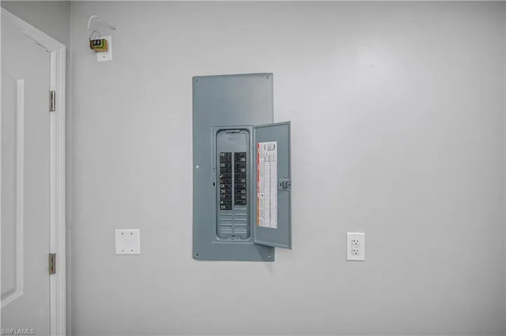 Utility room with electric panel