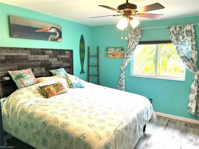 Master bedroom, tile flooring.  Located on the back west corner of the home.