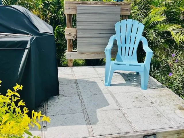 The grill patio with drop down table