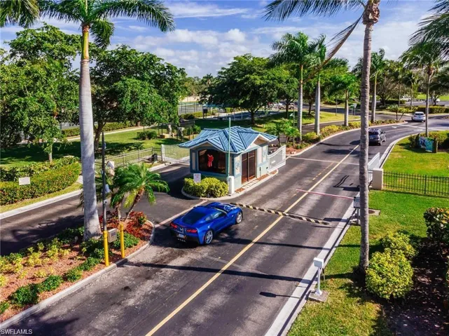 View of the entrance gate.
