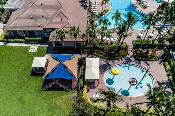 Birds eye view of property