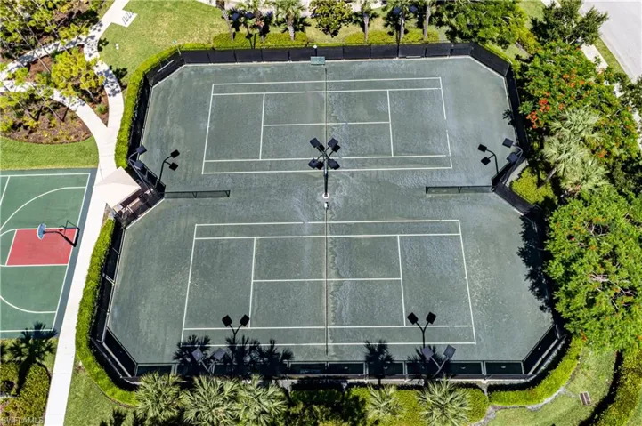 Birds eye view of property