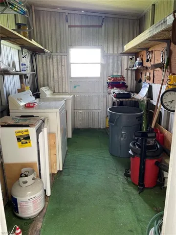 Storage with separate washer and dryer