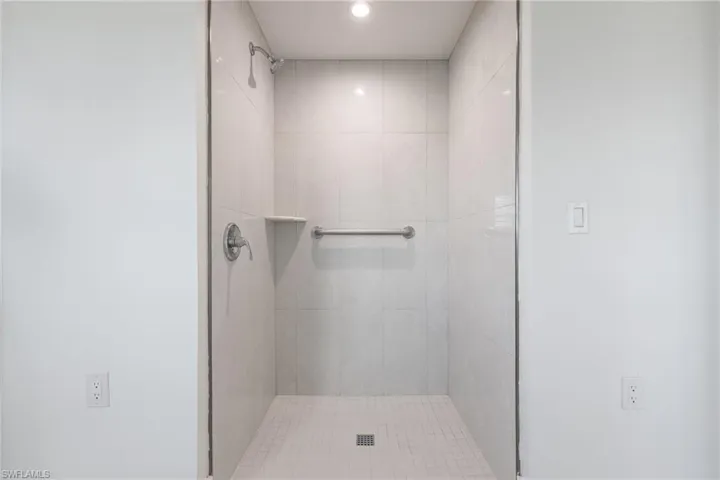 Bathroom with a stall shower