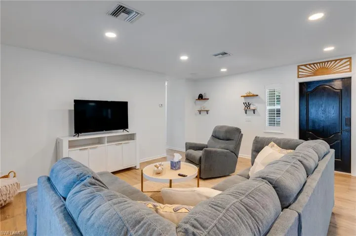 Bright coastal living space