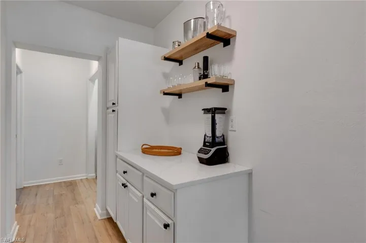 Custom coffee bar and additional storage