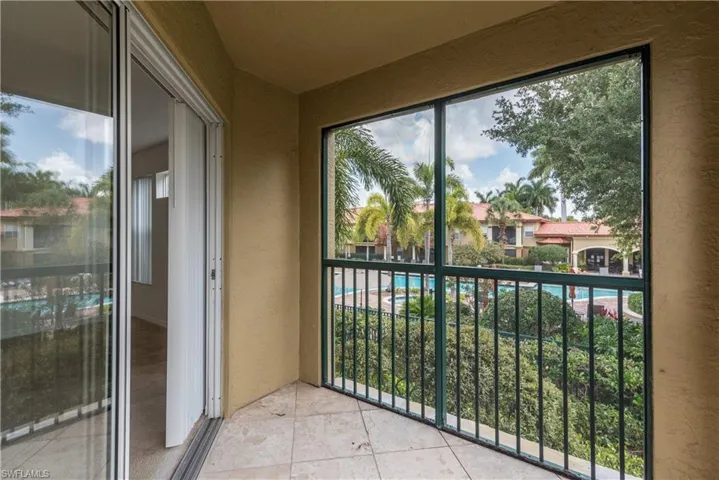 View of balcony and pool