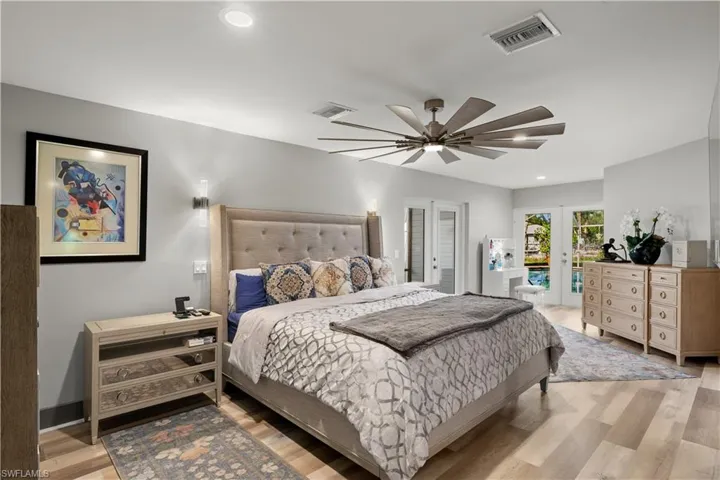 Master Bedroom with access to the lanai/pool area thru french doors