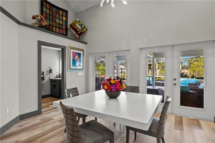 Dining room with lot of room for entertaining
