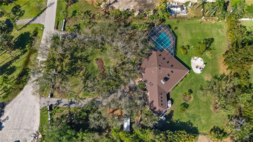 Birds eye view of property