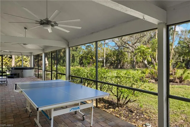 Covered screened in Recreation room