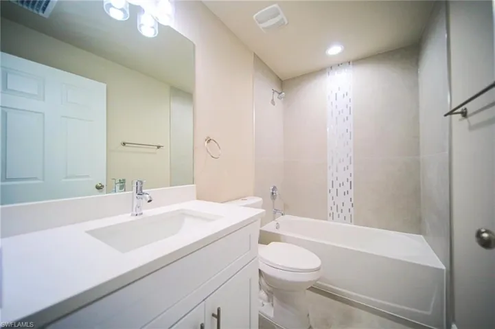 The Spare Bathroom Comes With Custom Tile In The Tub/Shower Area And Quartz Countertops With Easy Close Cabinets & Drawer!