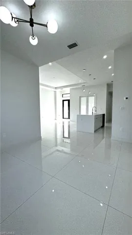 Spare room featuring sink