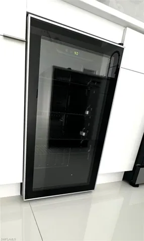 Room details featuring white cabinets