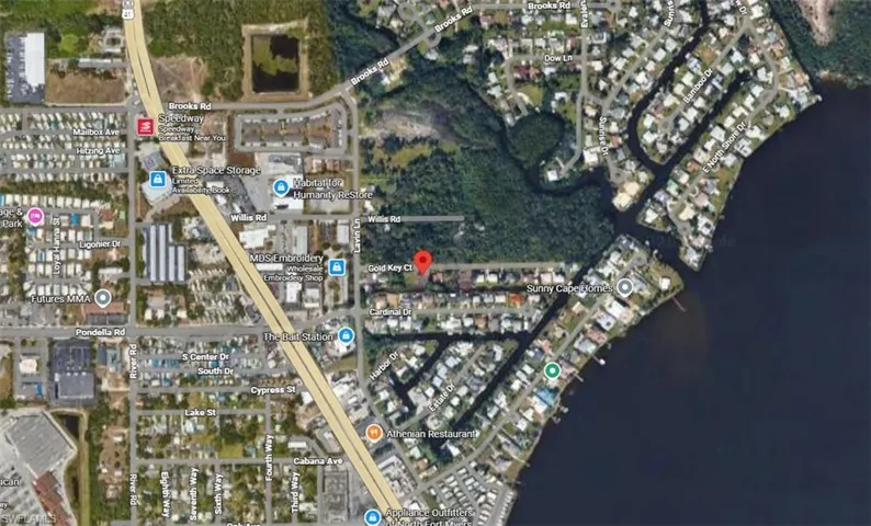 Aerial overview of property's location