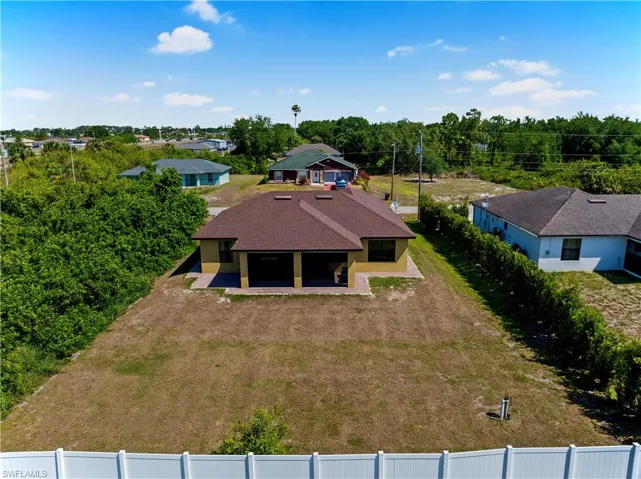 Birds eye view of property