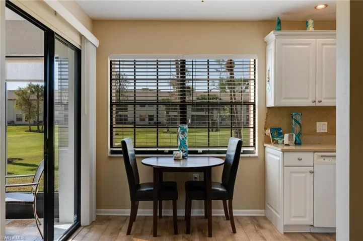 Dining room featuring light wood finished floors