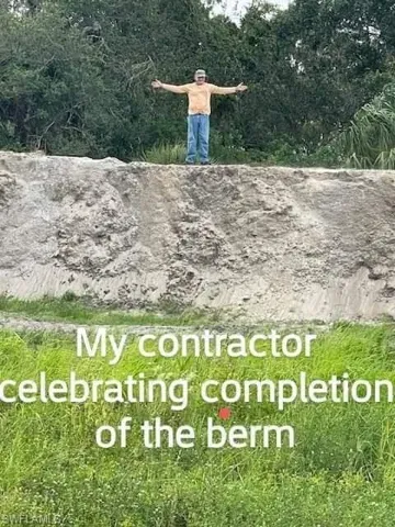 Building a berm...