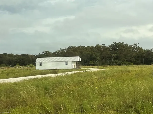 View of the 12x40 Shed on 50x50 building pad with raised driveway