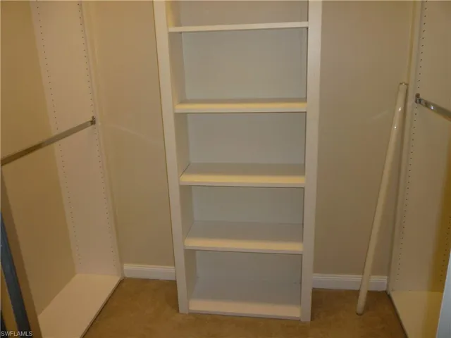 View of walk in closets  in all bedrooms.